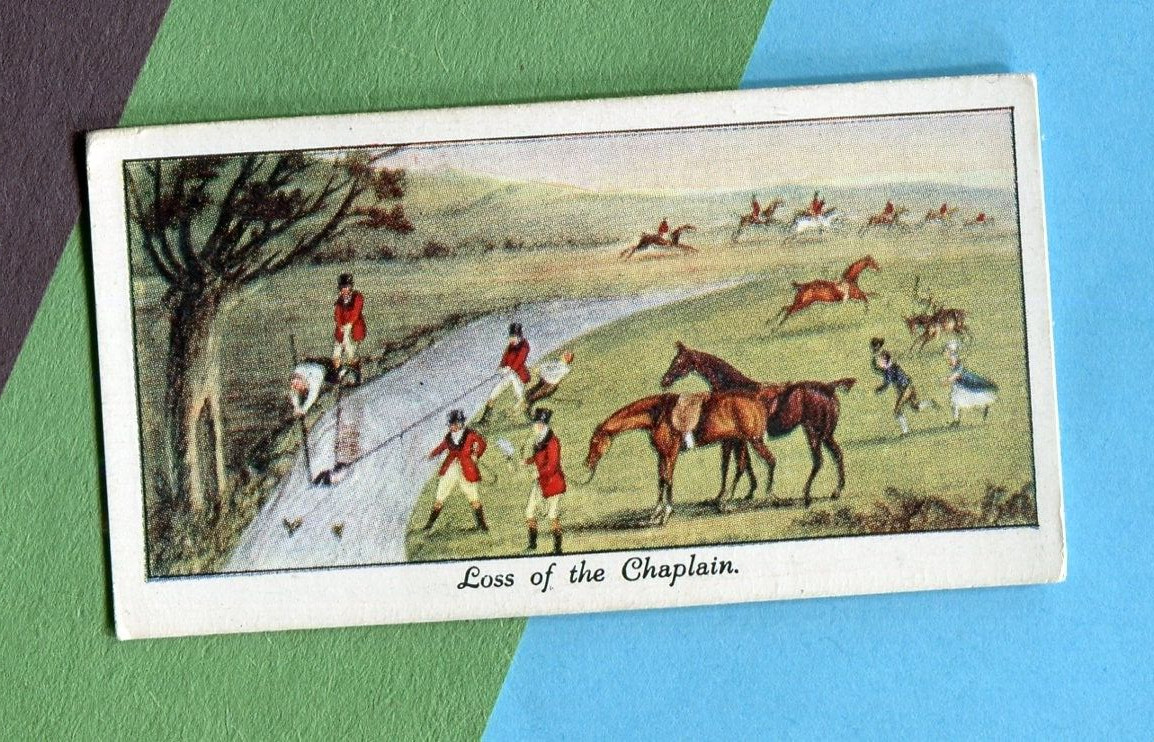 1930 STEPHEN MITCHELL OLD SPORTING PRINTS TOBACCO CARD #13 LOSS OF THE CHAPLAIN