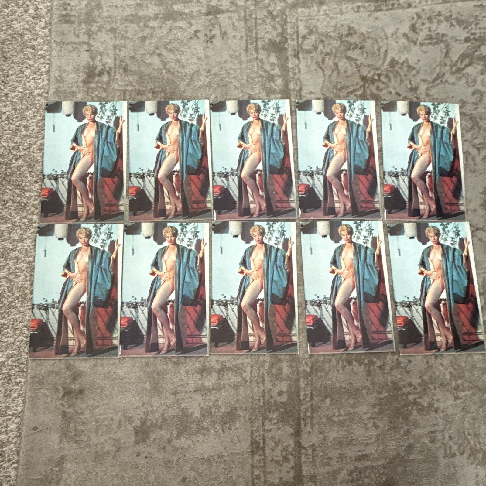 Lot of 10 Vintage Marilyn Monroe Postcards - Iconic Blue Robe Photo Print