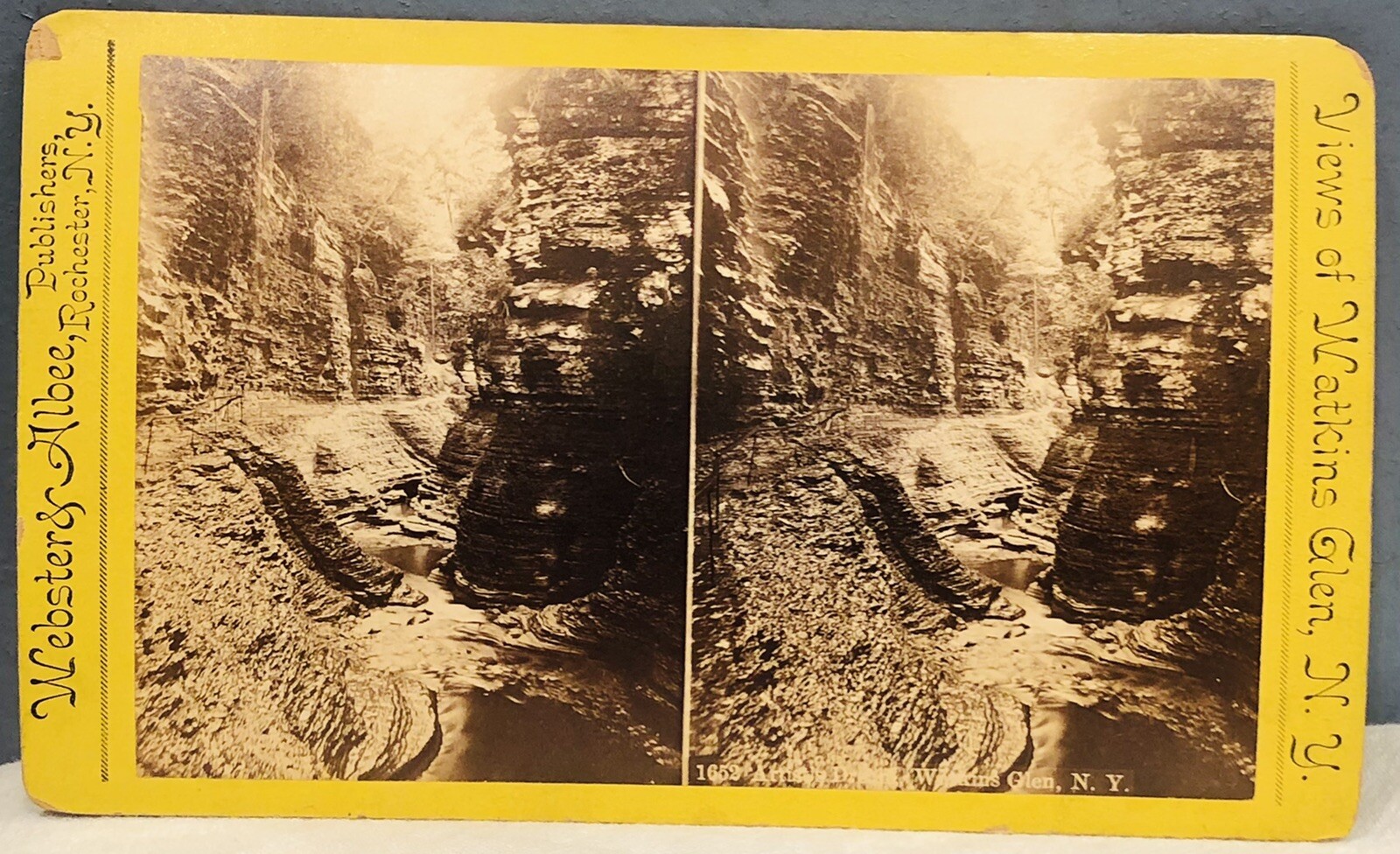 1860s 70s Watkins Glen Natural New York Famous Places Stereoview Card