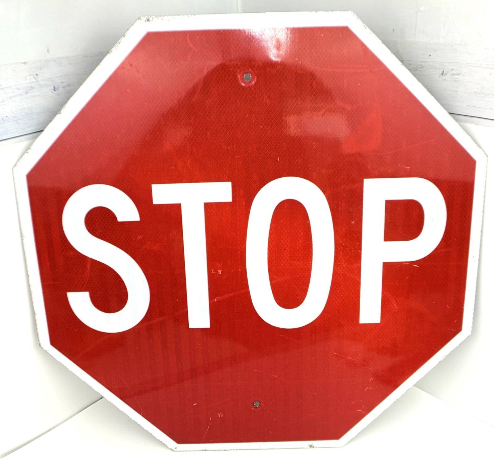 24” Reflective Aluminum STOP Sign Red White Metal Traffic Road Street Sign