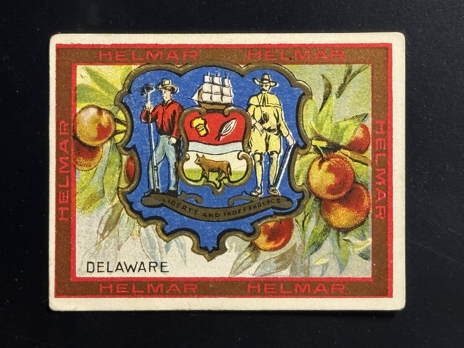 1910 T107 Helmar Tobacco - Seals of the United States - Set Break DELAWARE