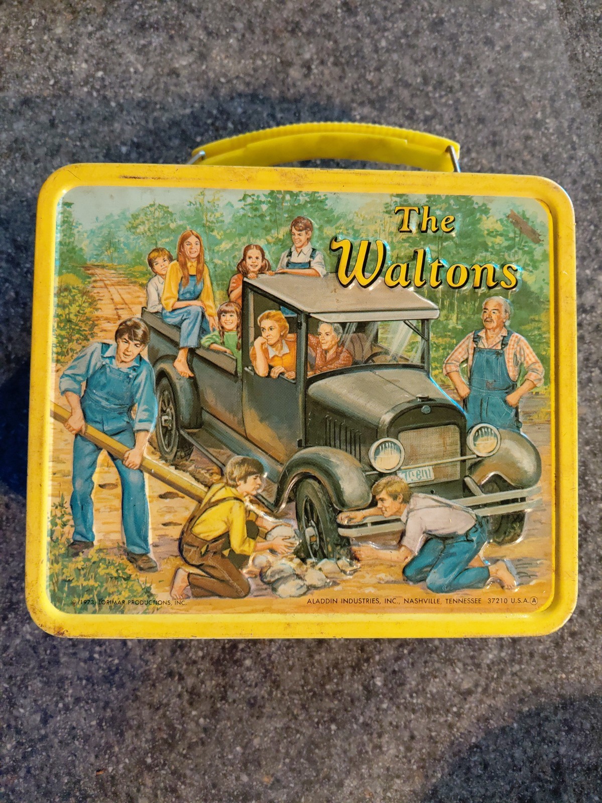Vintage 1973 The Waltons Metal Lunch Box Aladdin TV Show Lunchbox No Thermos