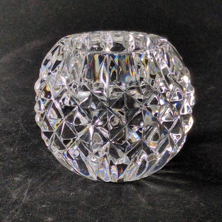 WATERFORD ROUND VOTIVE CANDLEHOLDER, Cut Lead Crystal, 2 1/2\