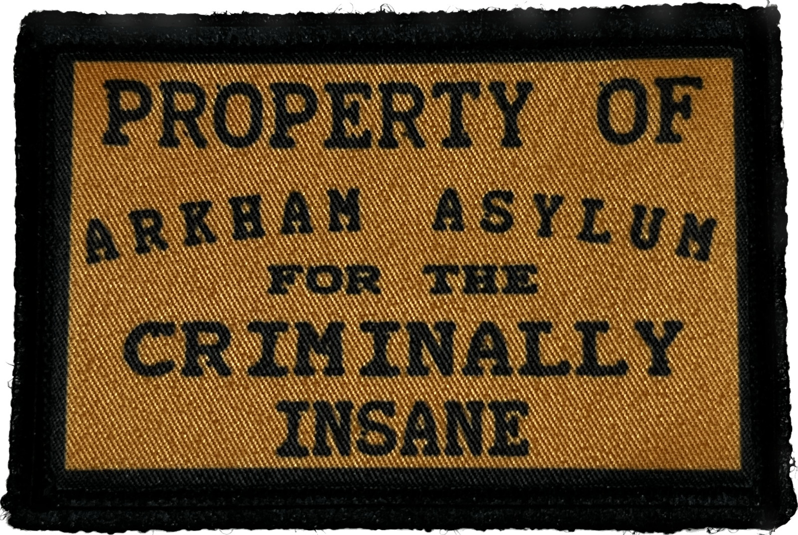 Property of Arkham Asylum Morale Patch Tactical ARMY Funny Military Batman Flag