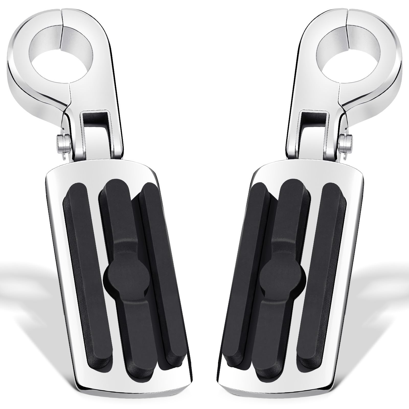 PBYMT Highway Pegs P-Clamp A3 Steel Compatible with Harley Davidson Touring H...