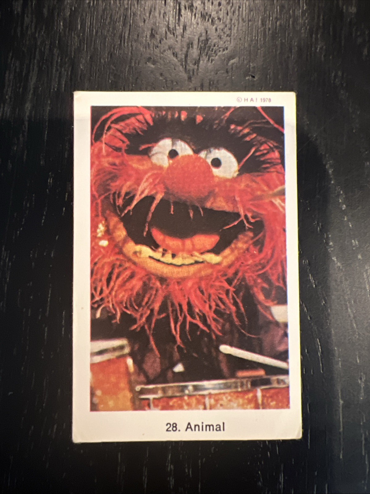 1978 #28 Animal card The Muppet Show  Muppets