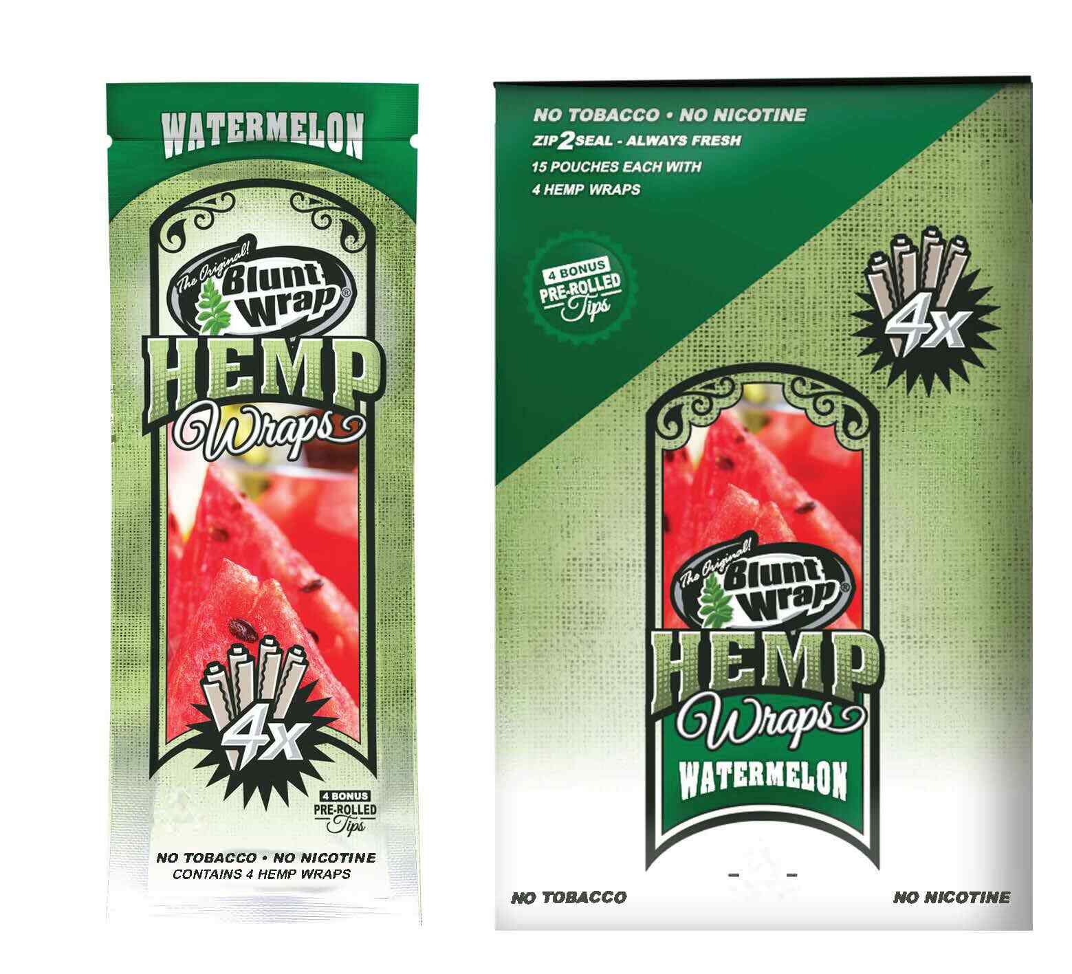 FULL DISPLAY The Original B Wrap Watermelon Flavor - (60 Wraps)