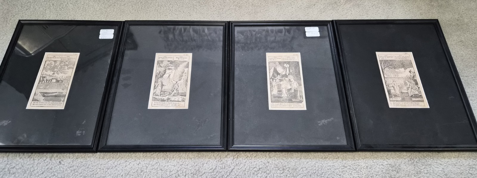 Rare 17th Century Religious Engraving Etching 4 PC 1700s