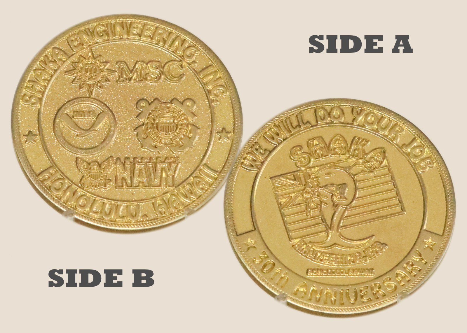 Shaka Engineering Inc. 30th Anniversary Challenge Coin 1#5
