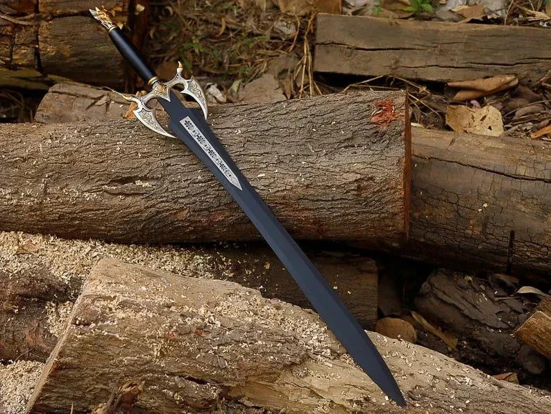 Handmade Medieval Fantasy Sword Leather Scabbard Knight Blade Collectible Gift