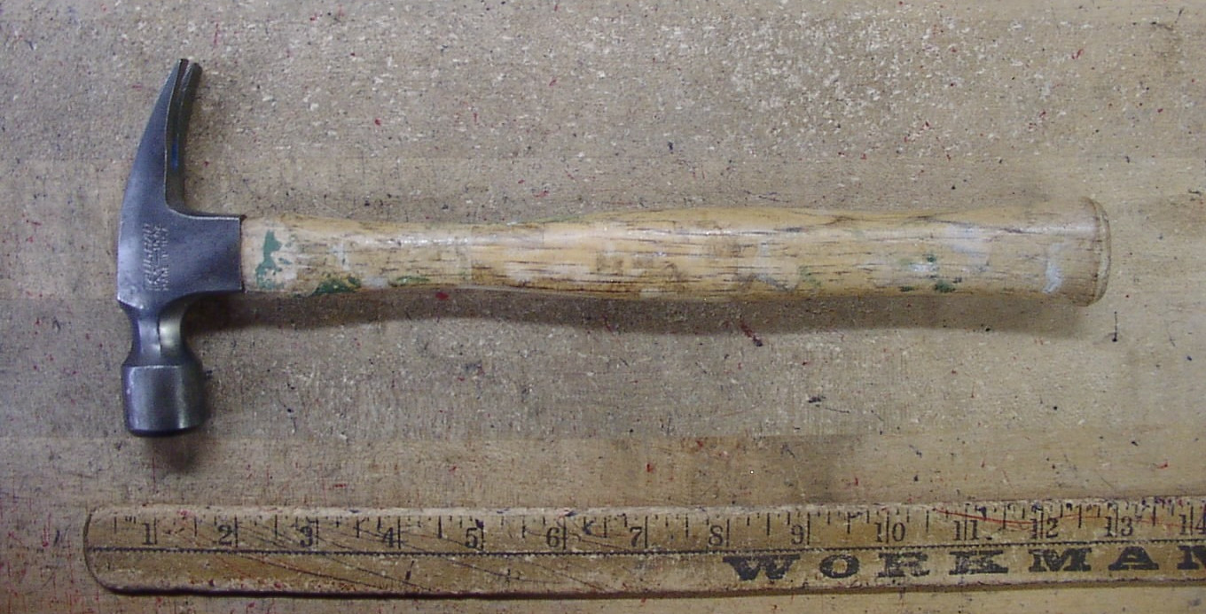 Vntg Vaughan No. 3-10 oz. Straight Claw Hammer,1lb.6.6oz,4-1/2