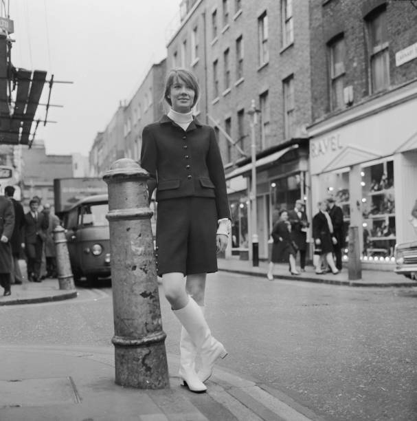 French Singer Francoise Hardy Visiting Carnaby Street Old Photo