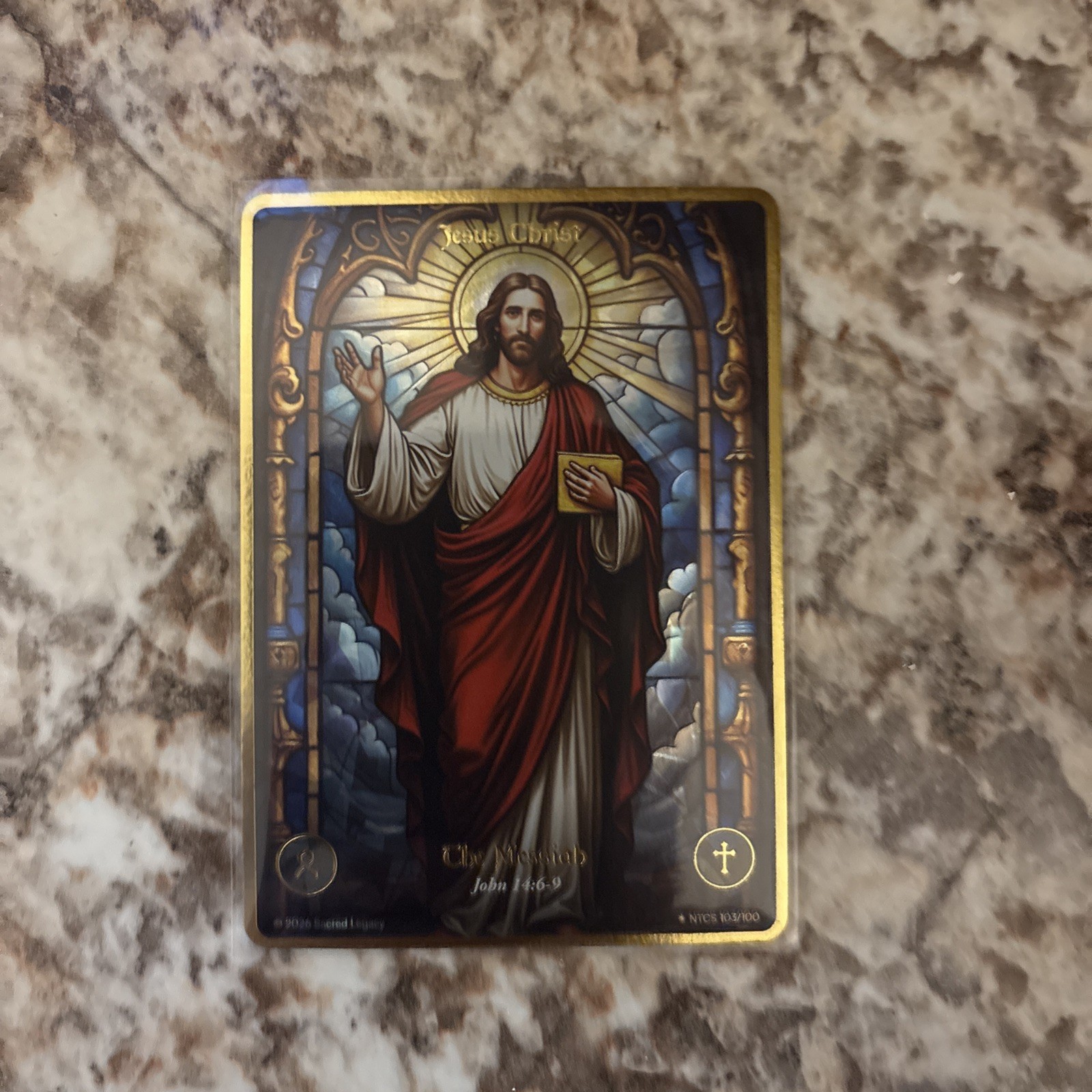 2026 Sacred Legacy The Messiah Jesus Christ #103/100 Secret Rare Stained Glass