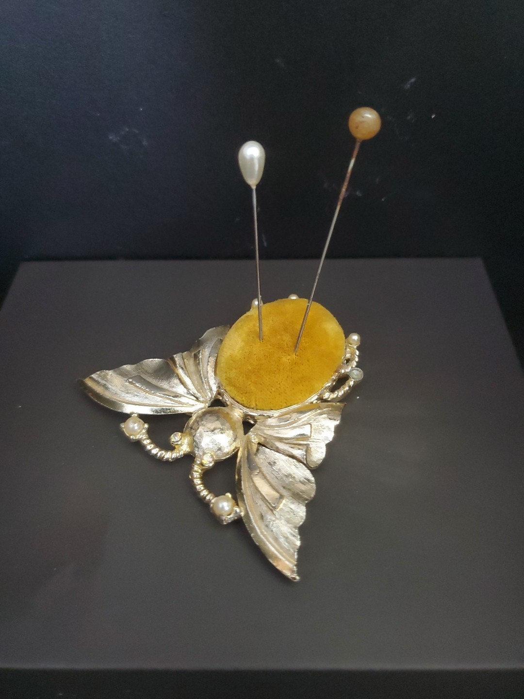 Vintage Butterfly Pin Cushion Marked SF