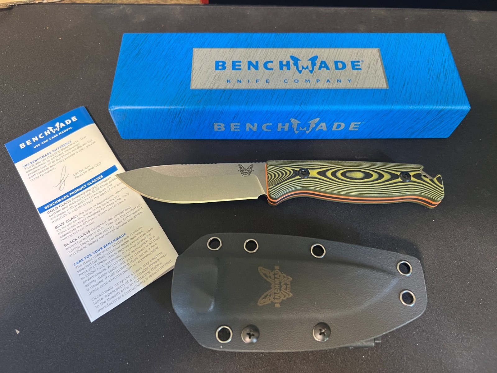 Benchmade 15002 Saddle Mountain Skinner Fixed Blade Hunting OEM