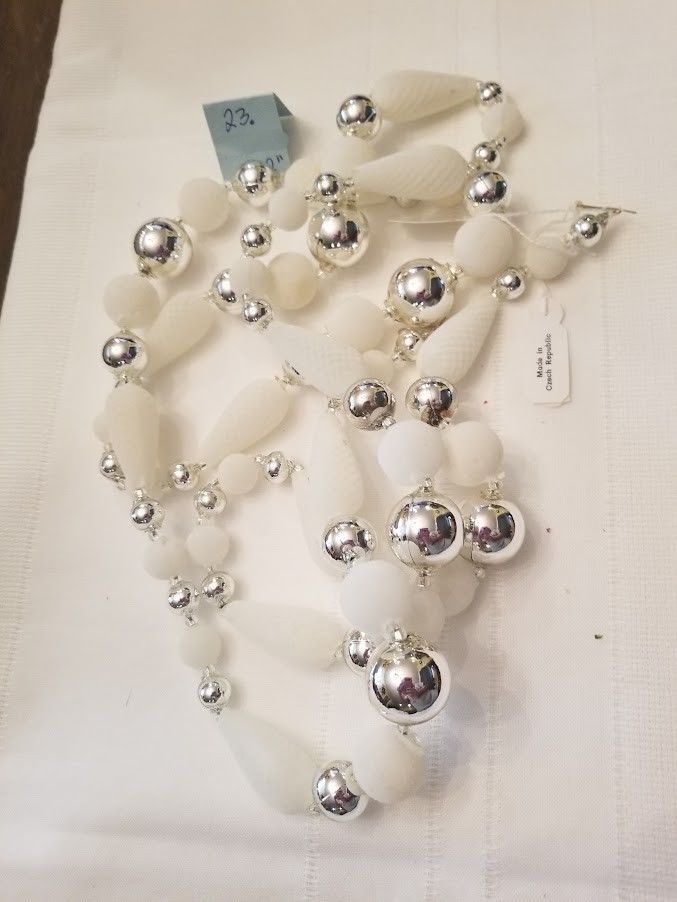 Vintage Mercury Glass Garland Czech Republic NOS