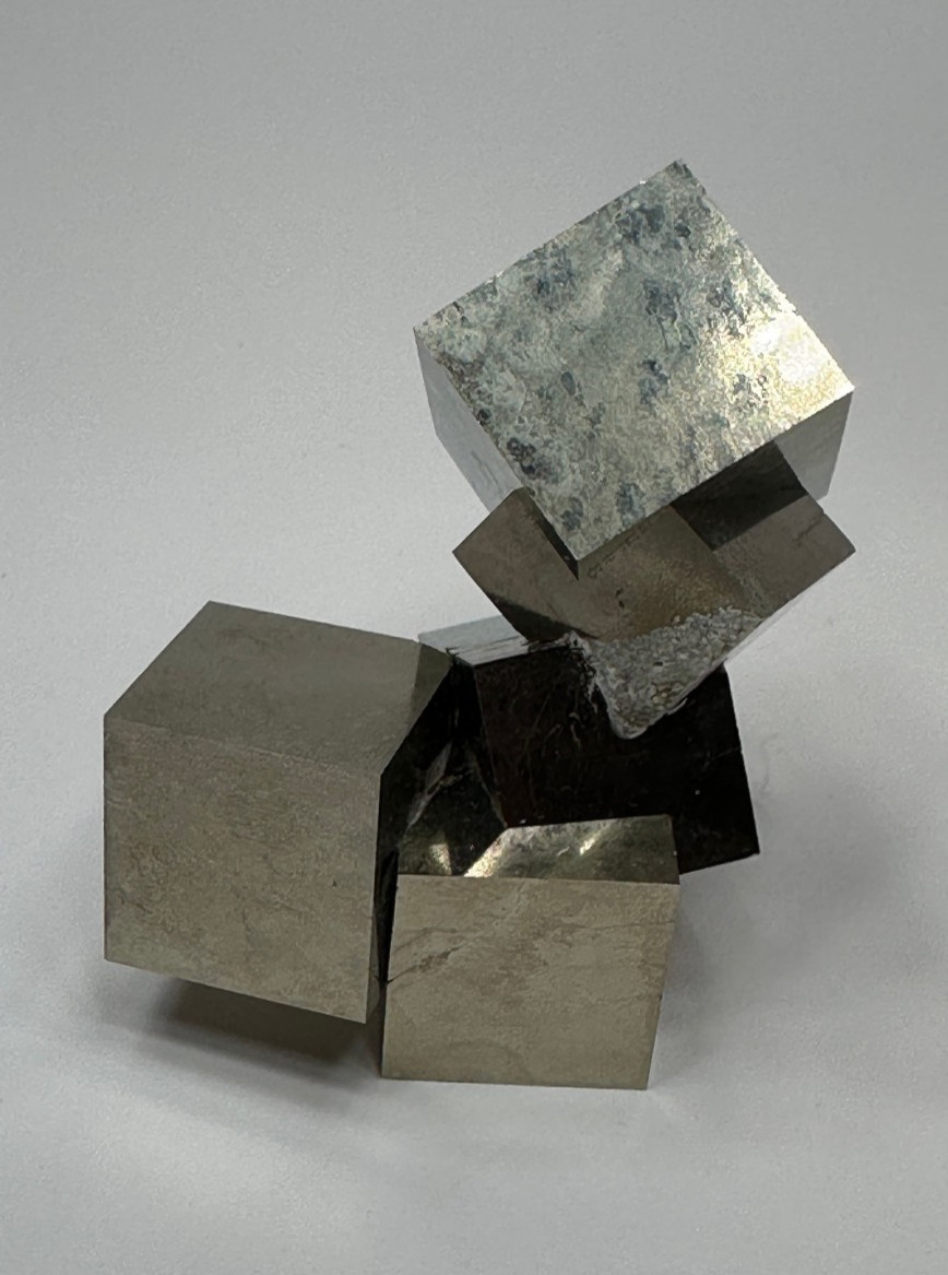 LARGE Rare Lusterous Entwined Interlocking Pyrite Cube Cluster_Spain