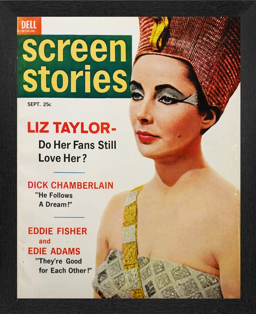 1962 Elizabeth Taylor Cleopatra Screen Stories Entire Magazine Framed Hollywood