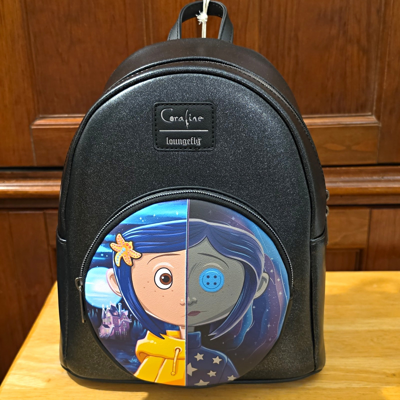 Loungefly Coraline Mini Backpack Black - Coraline Character Theme Bag
