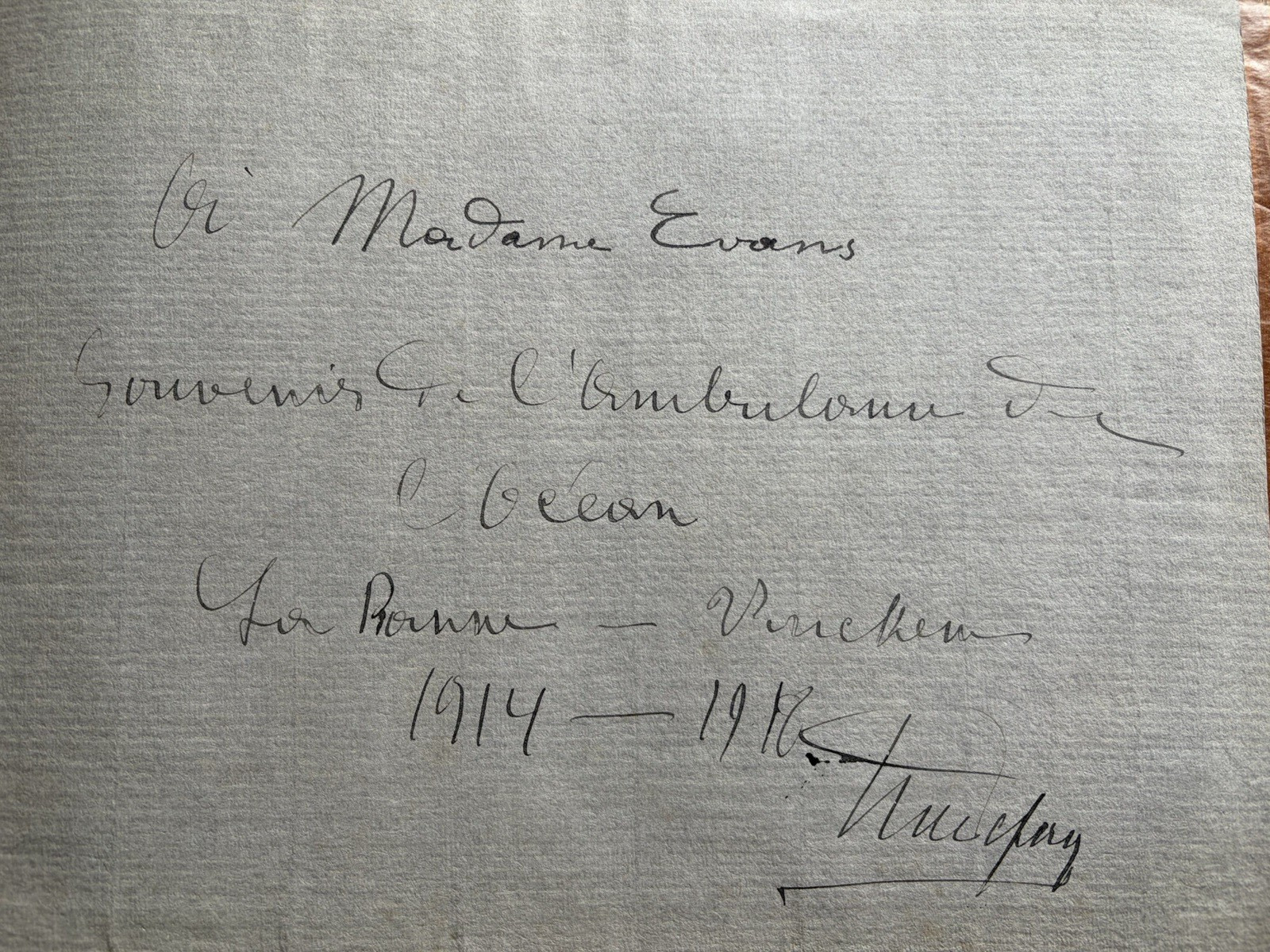 WW1 HOSPITAL  L\'OCEAN 92 ORIGINAL PHOTOS IN PRESENTATION BOOK 1914-18 RARE FIND