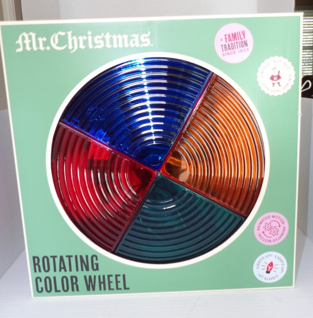 MR. CHRISTMAS LED ROTATING COLOR WHEEL-CORDED SWITCH-NWT- MULTICOLOR
