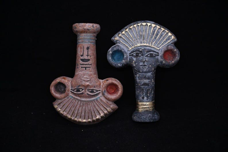 Rare Antique Egyptian Stone Amulet Handmade Pharaonic Figure