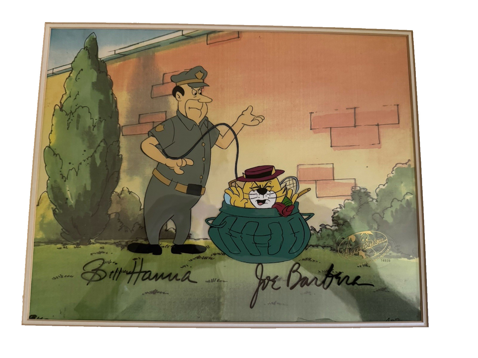 Top Cat Hanna Barbera Signed Production Cel Vintage Rare
