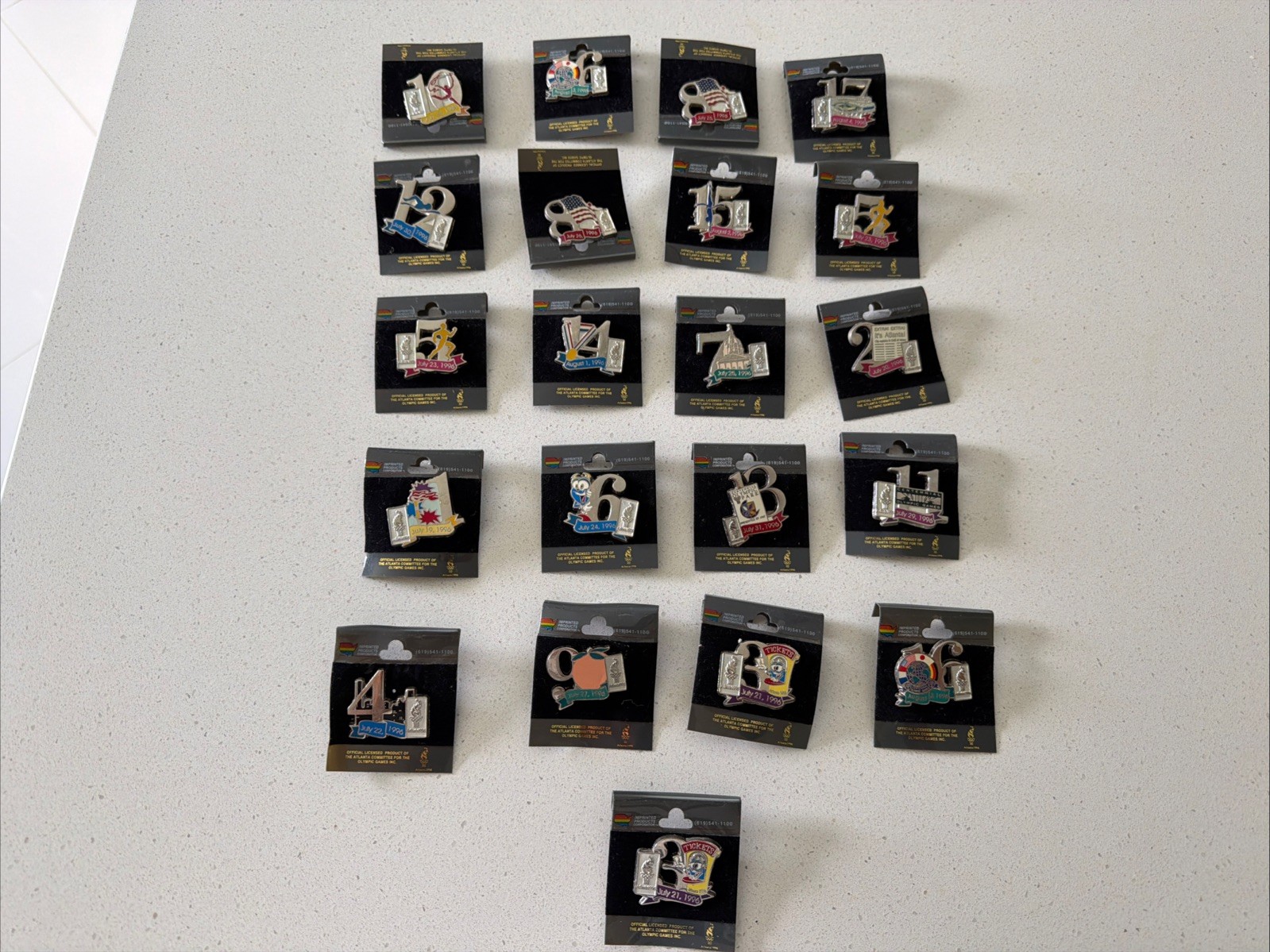 Lot of 21 Olympic  Souvenir Pins 1996 Atlanta Olympic Games …Brand New
