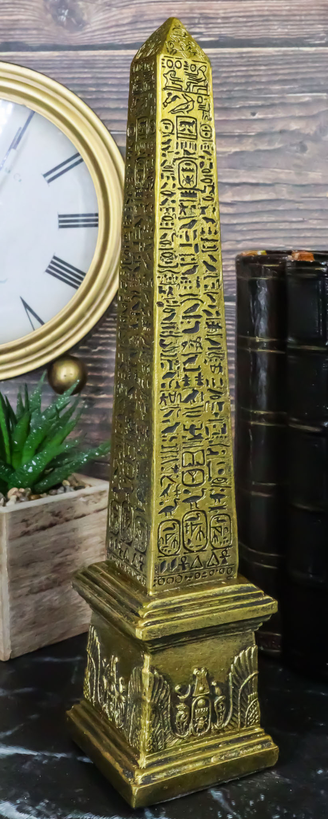Ebros Egyptian Theme Obelisk Temple of Ra with Hieroglyphs 10