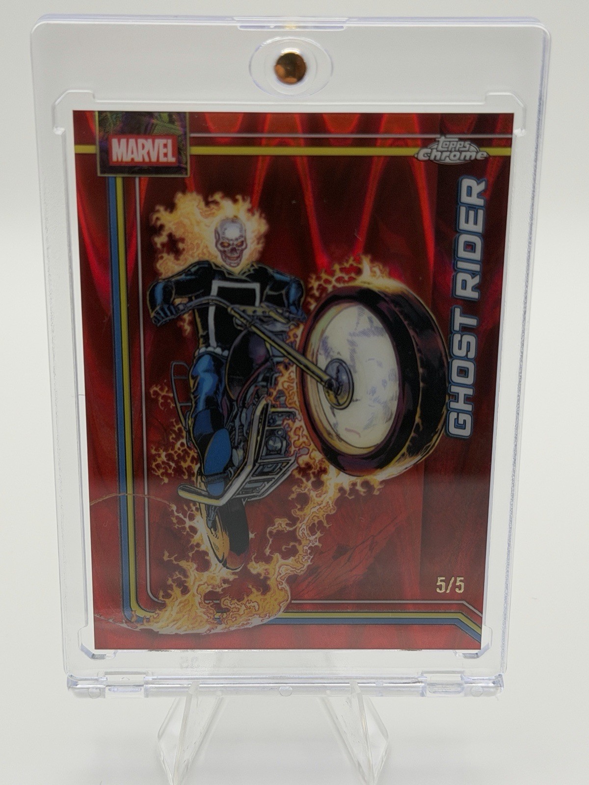 2026 Topps Marvel Chrome Ghost Rider Red Wave Refractor 5/5