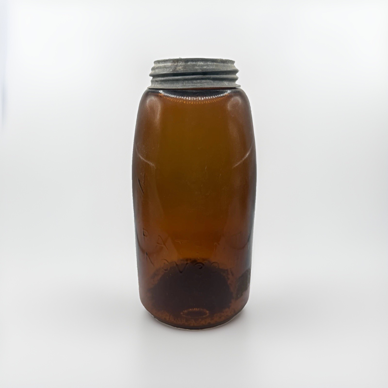 Antique RARE Amber Mason Nov 30 1858 9” Fruit Jar Vintage Reproduction Beautiful