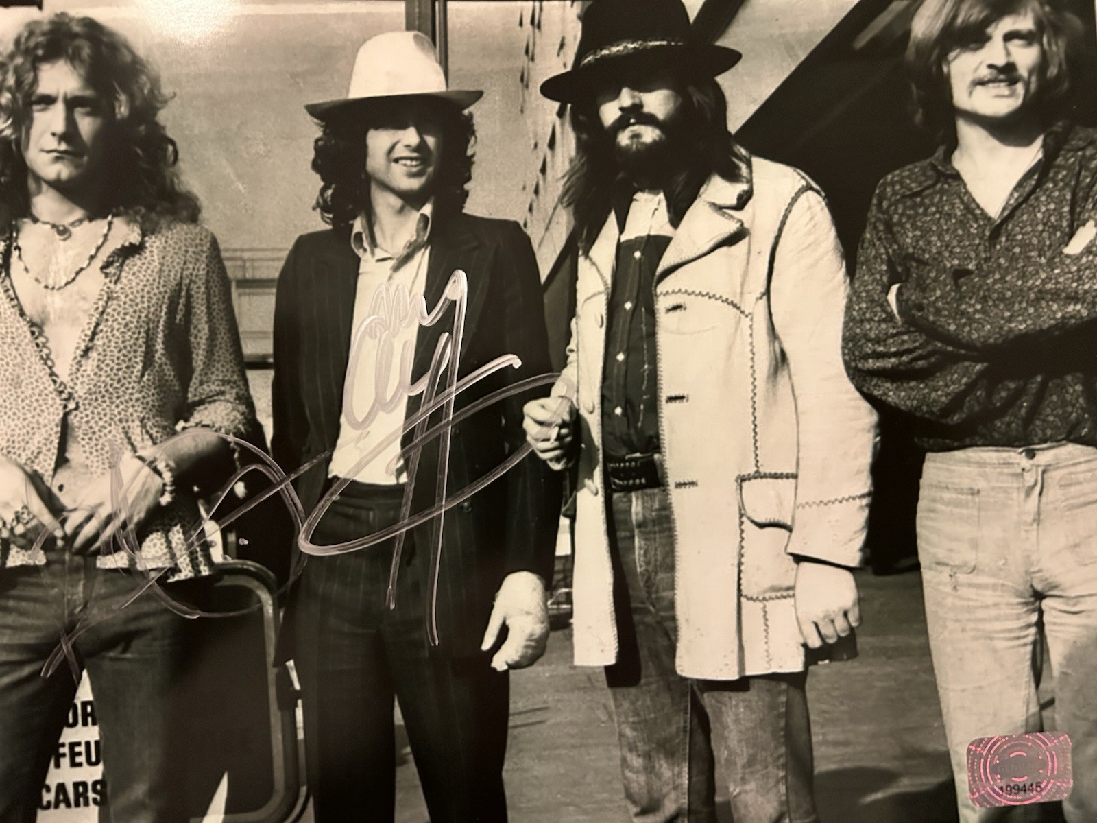 Led Zeppelin 8x10 Autographed Photo With COA Page/Plant Signed