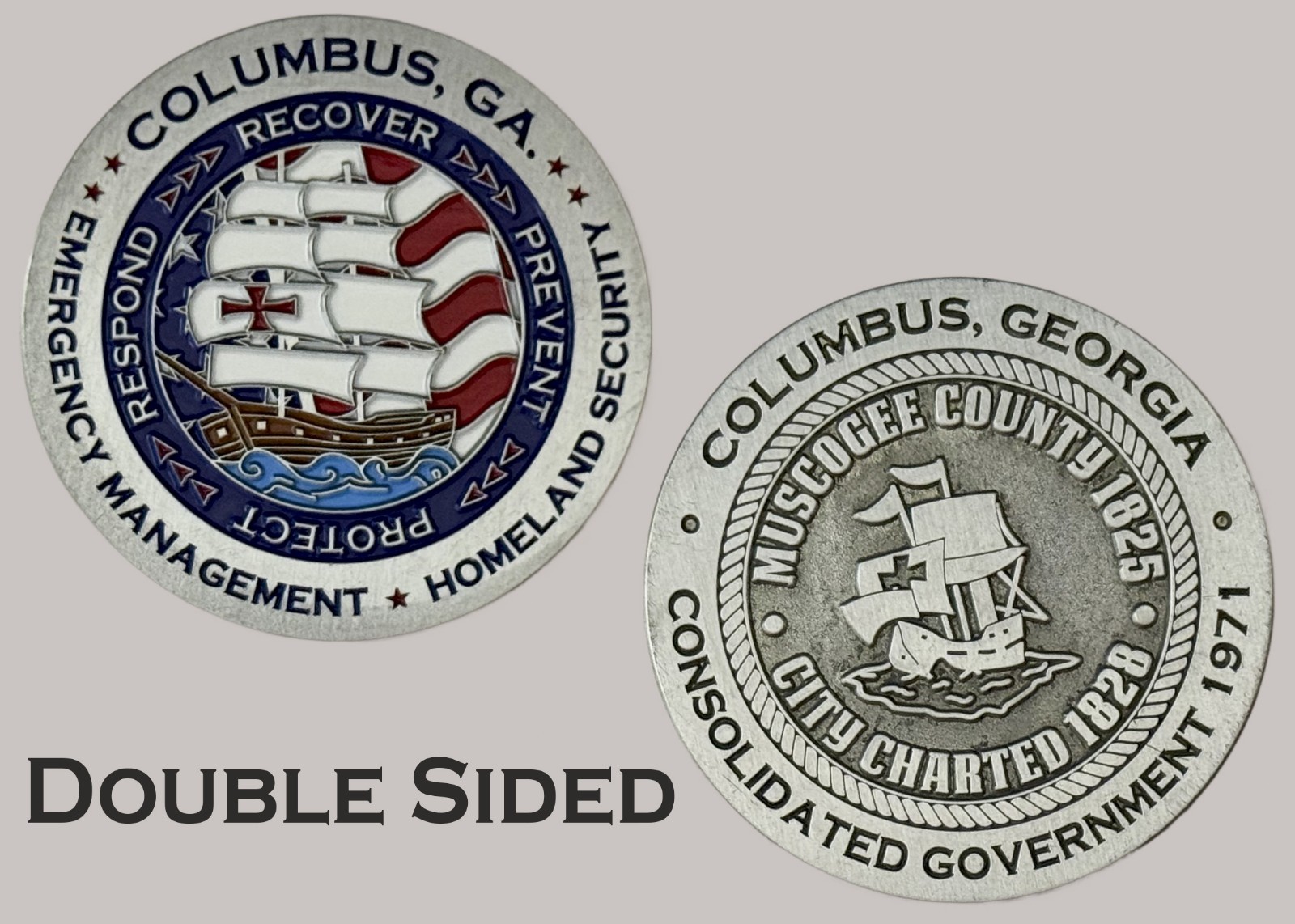 Columbus Georgia Emergency Management HS Challenge Coin  J#39