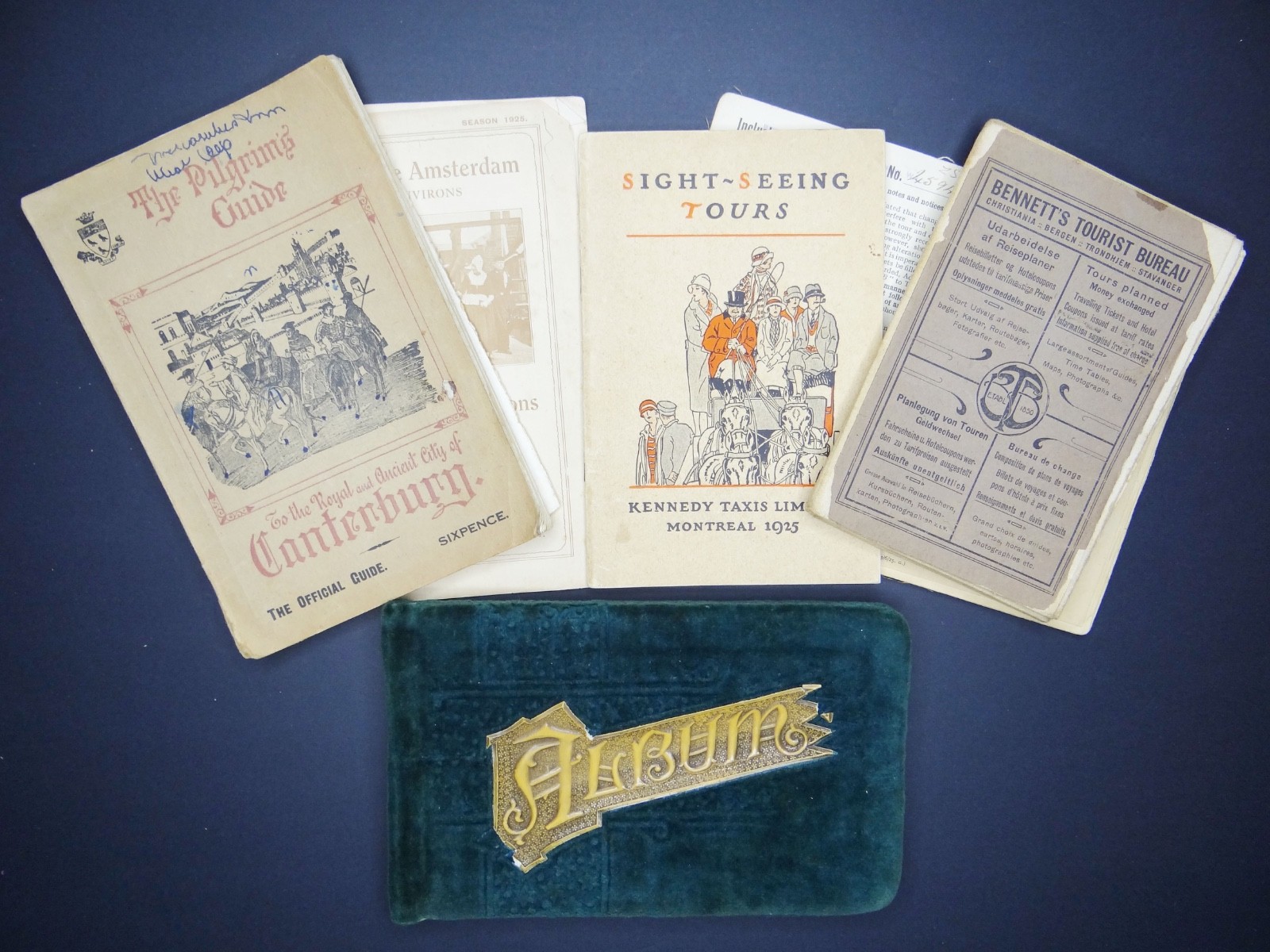 Antique and Vintage Ephemera mixed vintage Lot, travel and tourism brochure