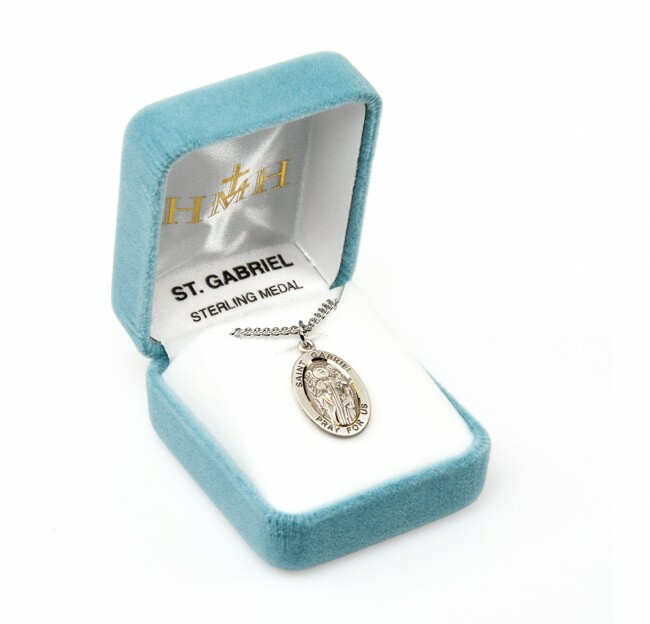 St. Gabriel the Archangel 24 Inch Sterling Silver Necklace 