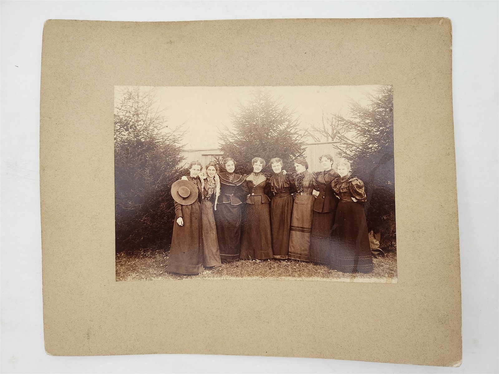 1894 antique PHOTO andover ma ABBOT ACADEMY TYLER HALL id\'d women 