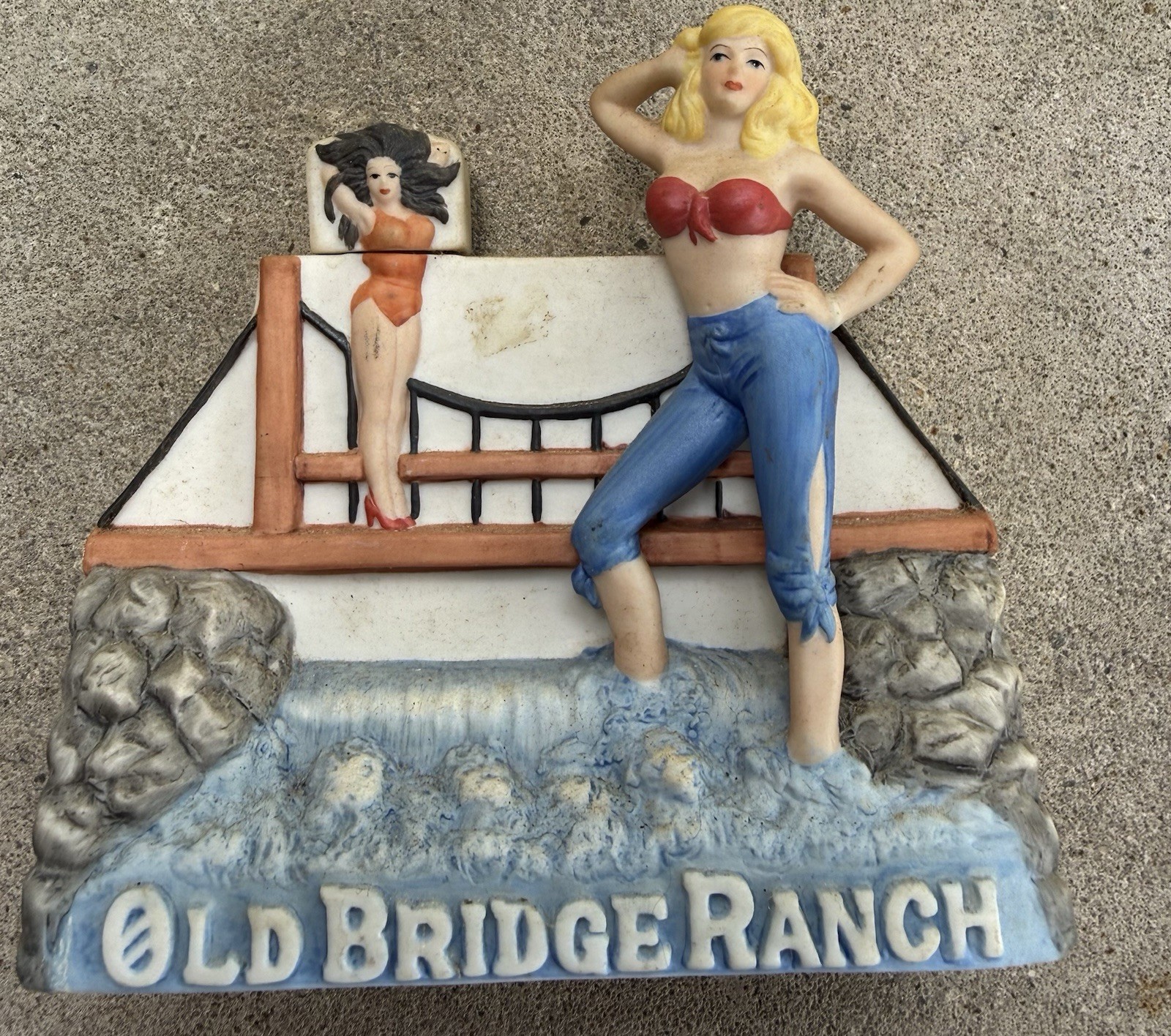 VTG 1984 Dug’s Original Nevada Brothel Decanter Old Bridge Ranch Mustang NV Rare