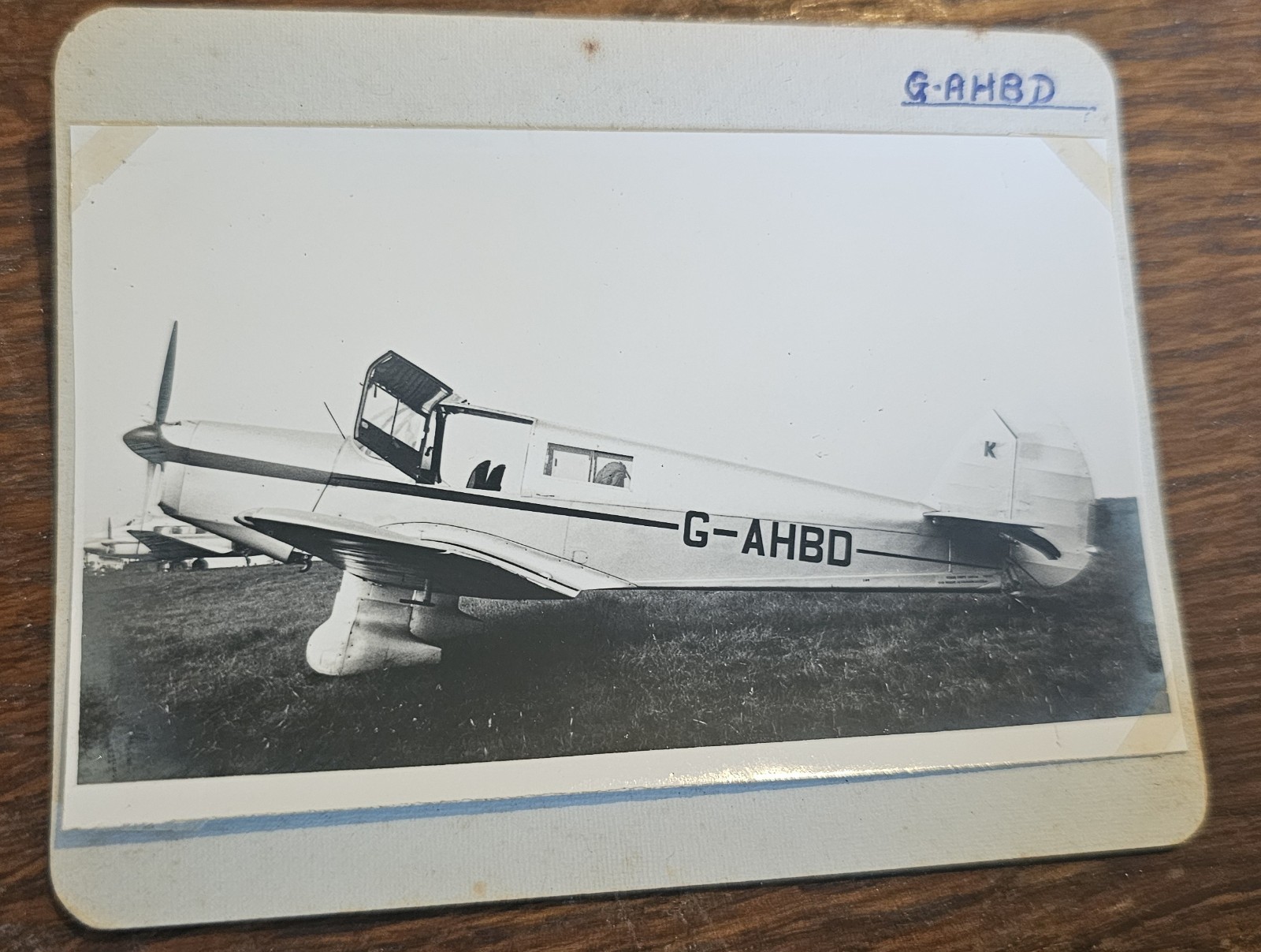 Original Real Photograph Percival P44 Proctor V G-AHBD c1940s-50s Aviation