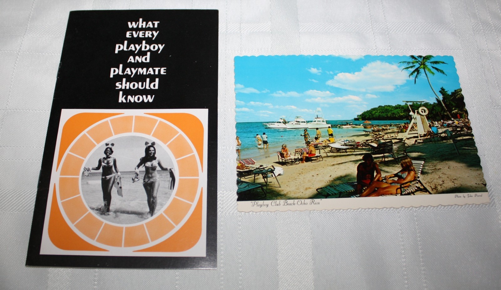 Vintage 1970\'s Jamaica Playboy Club Beach Postcard/Hotel Brochure Booklet