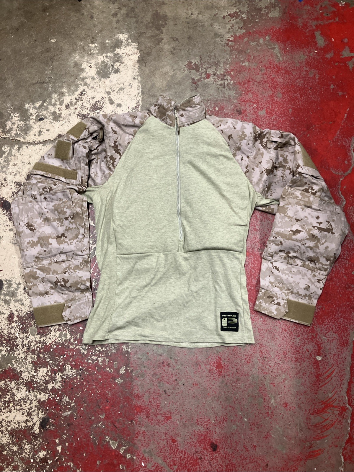 Potomac Field Gear Padded Combat Shirt-Medium-Desert MARPAT