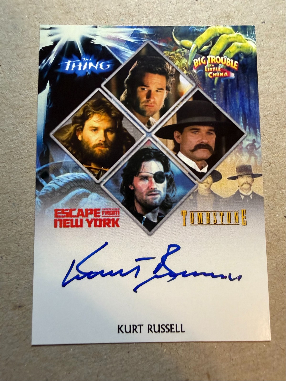 KURT RUSSELL * CUSTOM Auto Card GOAT Tombstone Thing Big Trouble China OP COA