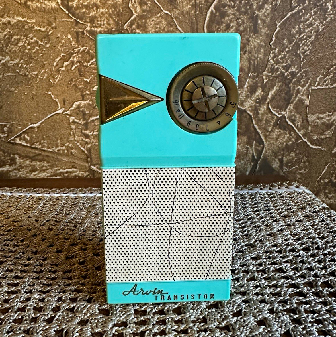 Vintage 1957 Arvin 8576 Turquoise 5 Transistor AM Radio Working Tested