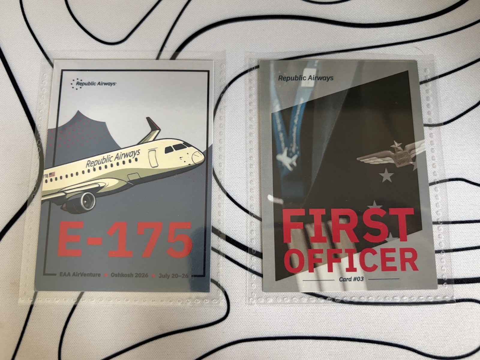 *Extremely Rare* Republic Airways Trading Cards #1 & #3