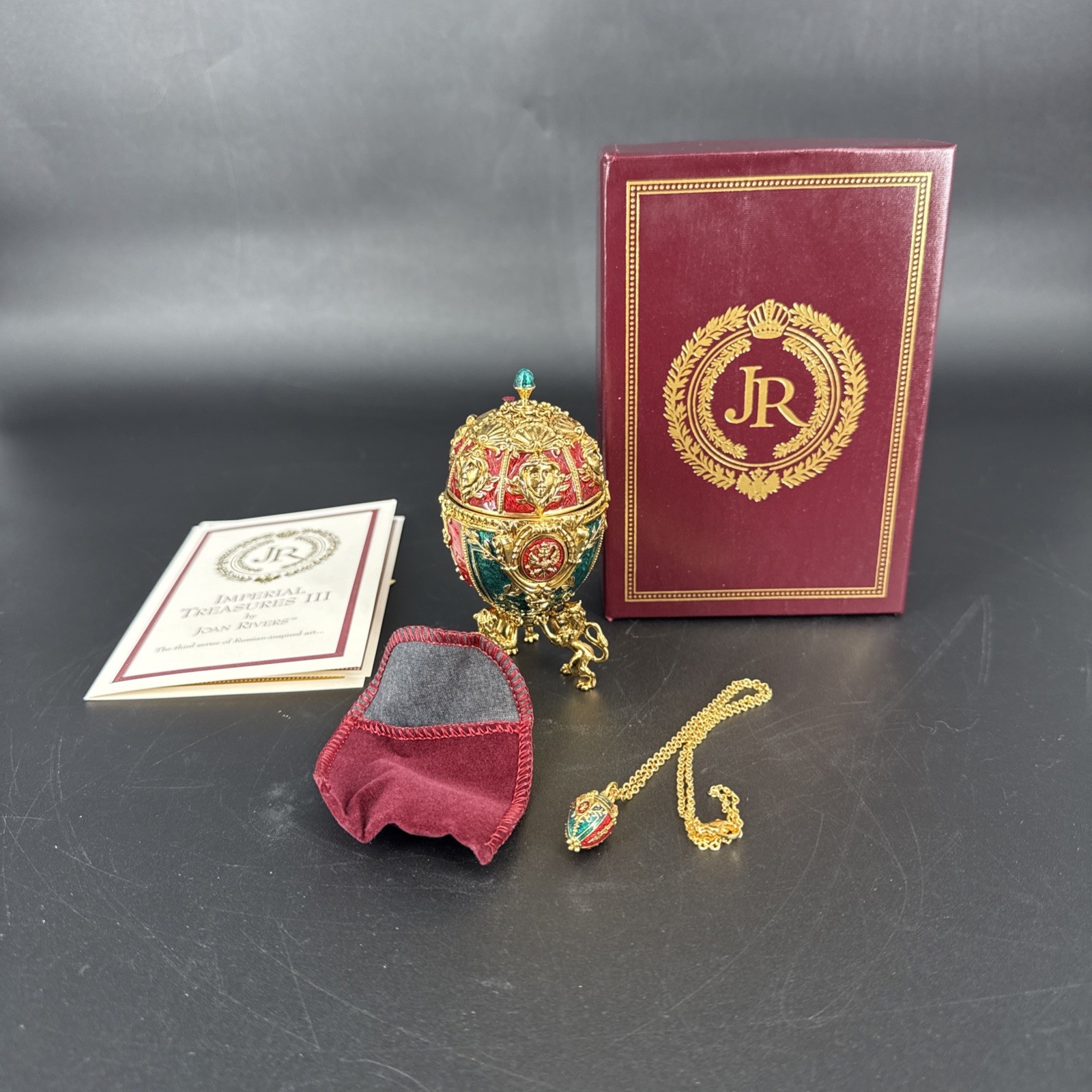 Vintage Joan Rivers Imperial Treasures Egg “The Angel Egg”COA IOB