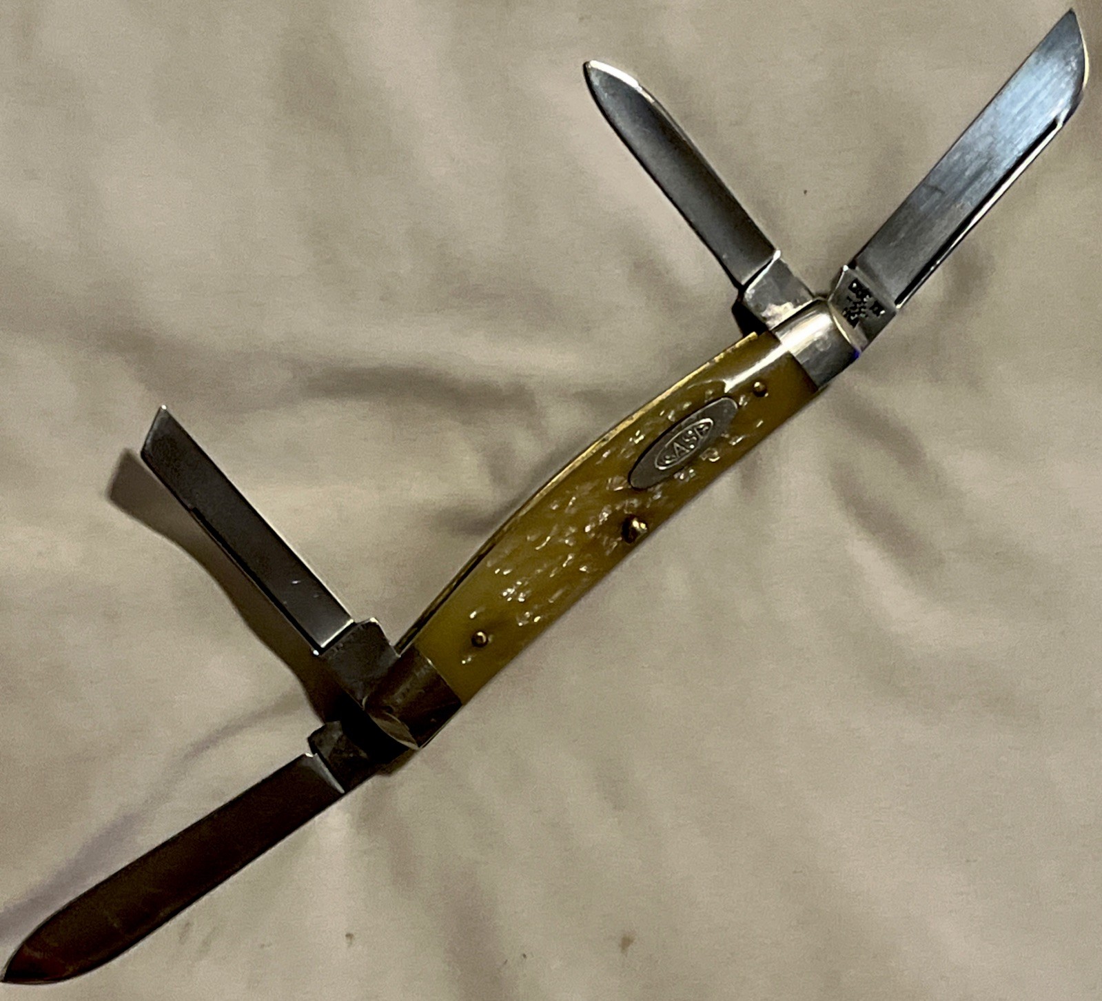 Case XX W64052 Congress Knife Long Pull 1985 Never Used Jiged Bone New Old Stock