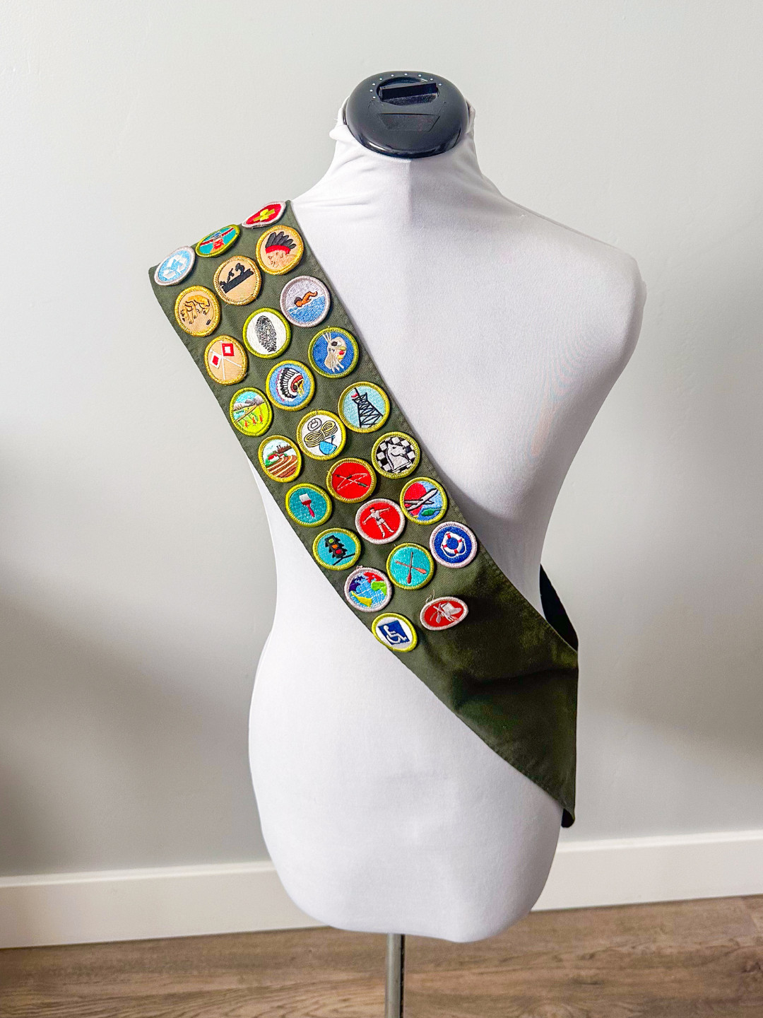 Vintage Boy Scouts Badge Sash