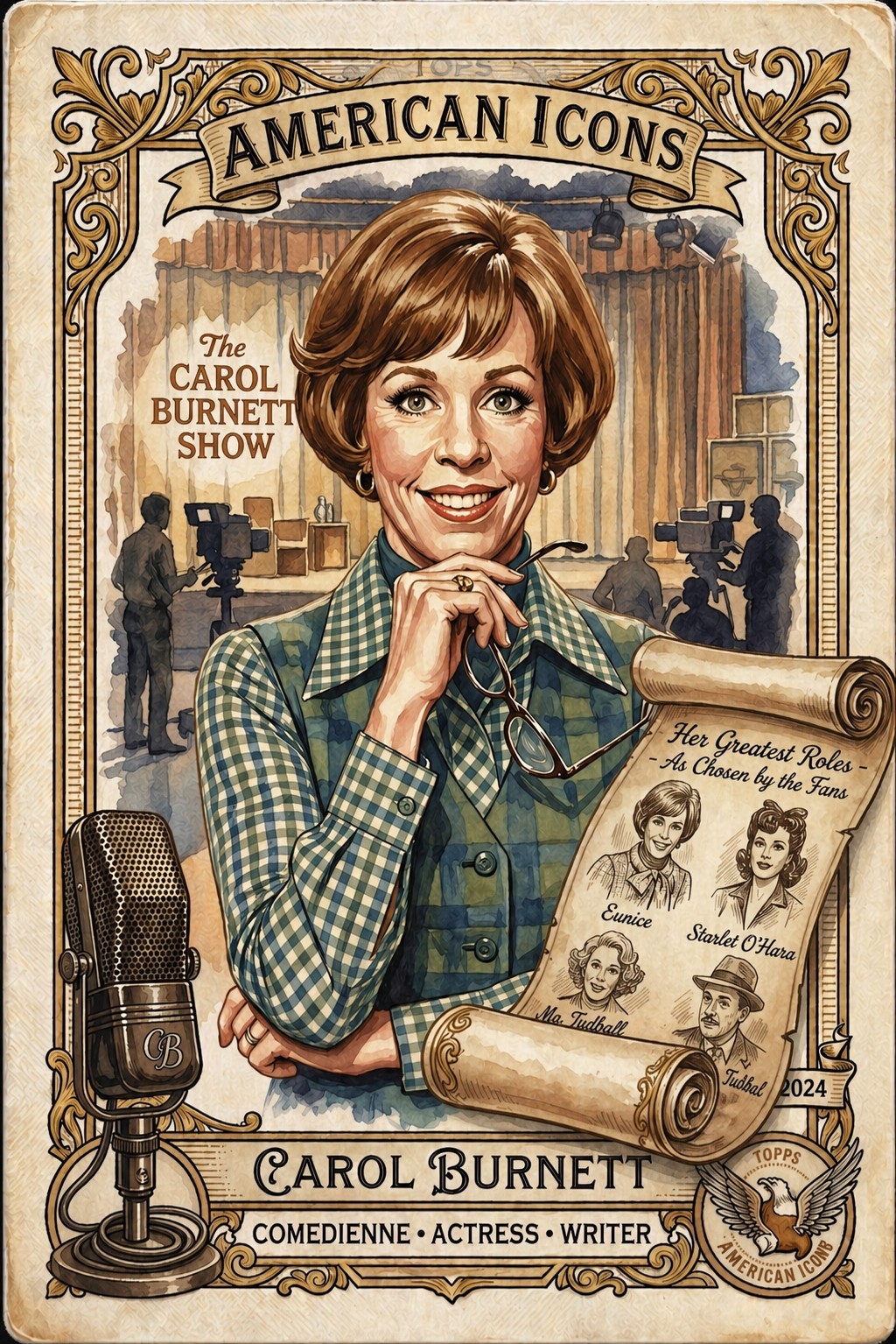 Carol Burnett Custom Trading ACEO Card 