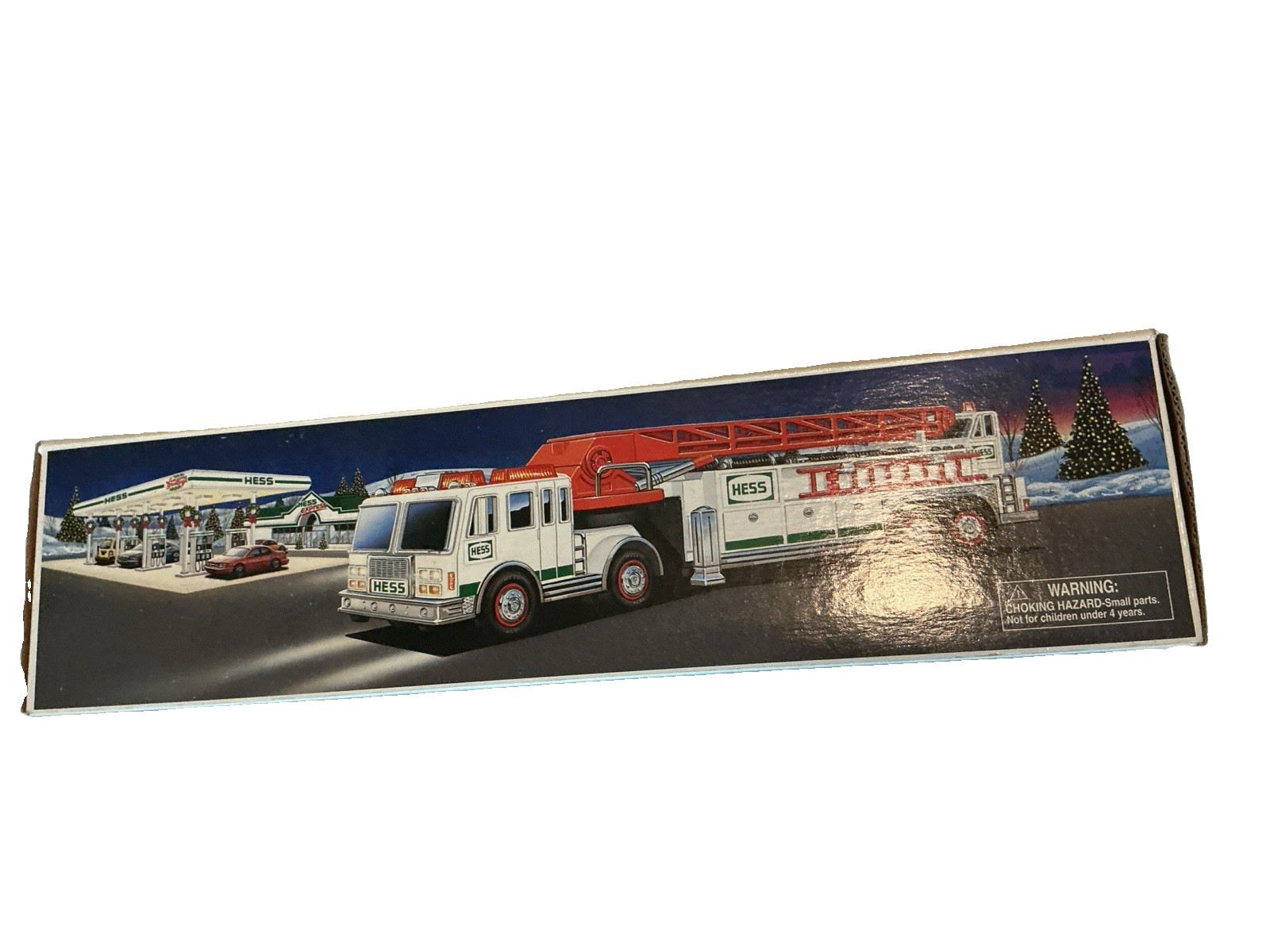 2000 Hess Toy Fire Truck with Tiller, Ladder Extends 21” Working Lights New