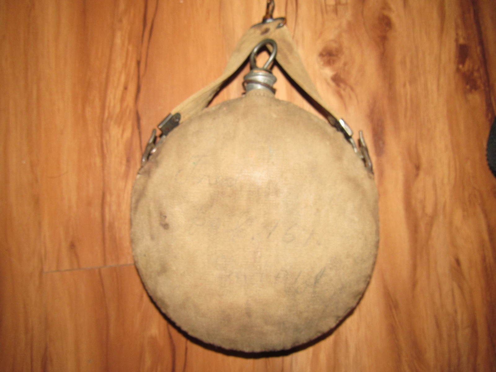 Original US Army M1878 Cavalry Canteen W/ Dated 1904 RIA Hanger Strap Unit ID