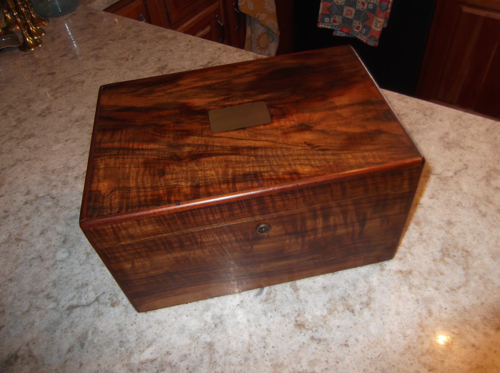 Antique Humidor English Walnut